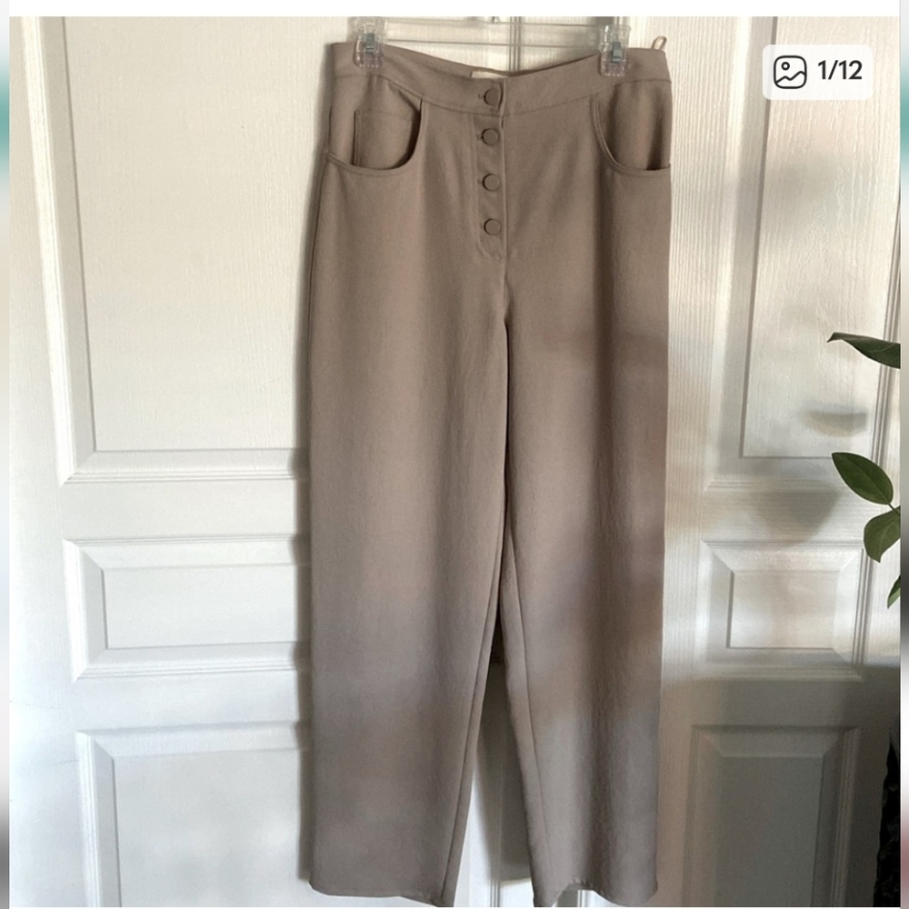 Aritzia Wilfred High Rise Button front Trousers